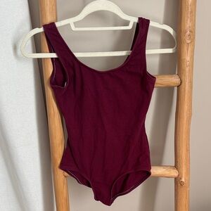Bloch burgundy basic tank leotard